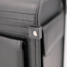 Pilotenkoffer Alassio VICENZA, Hauptfach, Laptopfach bis 17'', Stiftschlaufen, Tragegriff, abschließbar, Kunstleder, schwarz