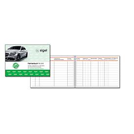 Pkw Fahrtenbuch Sigel, A6 quer, 40 Blatt für ca. jeweils 430 Fahrten, 2 Stck + 1 GRATIS
