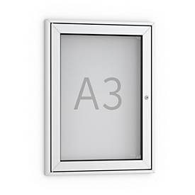 Plakat-Schaukasten, spitz, alu-/silberfarbig