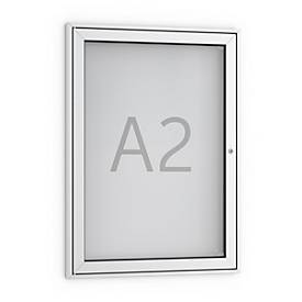 Plakat-Schaukasten, spitz, alu-/silberfarbig