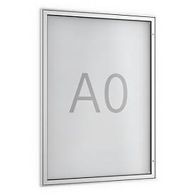 Plakat-Schaukasten, spitz, alu-/silberfarbig