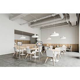 Plakatständer Durable Info Stand Basic, A4 Hoch- & Querformat, beidseitig lesbar, 2 DURAFRAME® MAGNETIC Inforahmen, inkl. Montageset, Metall