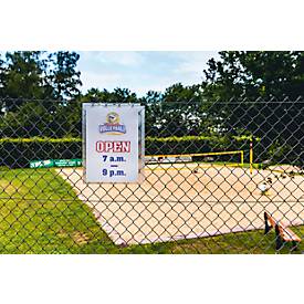 Plakattasche Durable, A3 Hoch- & Querformat, 2-seitig, für bis zu 2 Blatt, Kabelbinder, wasserdicht, B 350 x T 0,6 x H 460 mm, transparent, 5 Stück