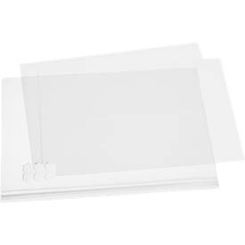 Plakattasche Durable, A3 Hoch- & Querformat, 2-seitig, für bis zu 2 Blatt, selbstklebend, wasserdicht, B 335 x T 0,6 x H 445 mm, transparent, 5 Stück