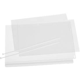 Plakattasche Durable, A4 Hoch- & Querformat, 2-seitig, für bis zu 2 Blatt, Kabelbinder, wasserdicht, B 262 x T 0,6 x H 340 mm, transparent, 5 Stück