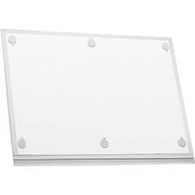 Plakattasche Durable, A4 Hoch- & Querformat, 2-seitig, für bis zu 2 Blatt, selbstklebend, wasserdicht, B 247 x T 0,6 x H 325 mm, transparent, 5 Stück