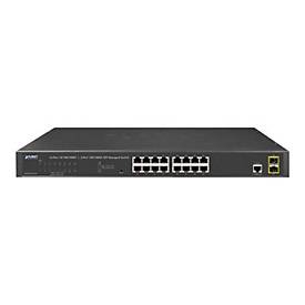 PLANET GS-4210-16T2S - Switch - 16 Anschlüsse - managed - an Rack montierbar