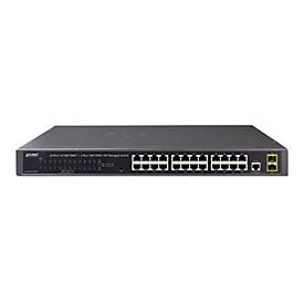 PLANET GS-4210-24T2S - Switch - managed - 24 x 10/100/1000 + 2 x SFP - Desktop, an Rack montierbar