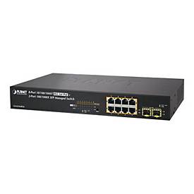 PLANET GS-4210-8P2S - Switch - L4 - managed - 8 x 10/100/1000 (PoE+) + 2 x SFP - an Rack montierbar