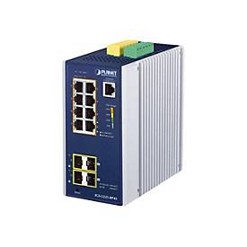 PLANET IGS-5225-8P4S - Switch - L2+ - managed - 8 x 10/100/1000 (PoE+) + 4 x Gigabit SFP - an DIN-Schiene montierbar, wa