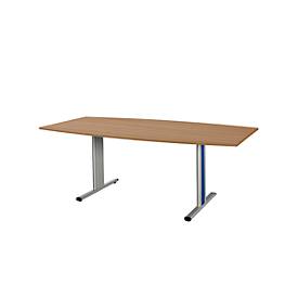 Planova Basic Besprechungstisch Grundelement, Boot, 2000 x 1000/800 mm