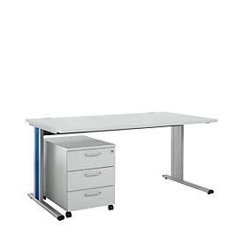 Planova Basic Schreibtisch 1600 x 800 mm + Rolly 333 SET