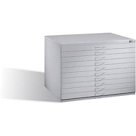 Planschrank aus Stahl, für Formate bis DIN A1, 10 Schubladen