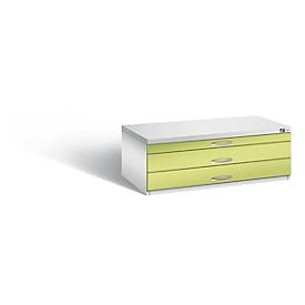 Planschrank aus Stahl, für Formate bis DIN A1, 3 Schubladen