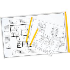 Planschutztasche Eichner, gelber Gleitverschluss, Polyethylen transparent, Format A2