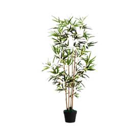 Plante artificielle Bambus PAPERFLOW, vert, en PE, avec pot en plastique, H 1600 mm