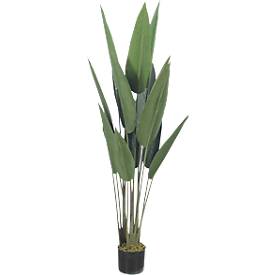 Plante artificielle meet by Paperflow Fleur d'oiseau de paradis, avec pot en plastique, H 1400 mm, plastique/tissu/PE