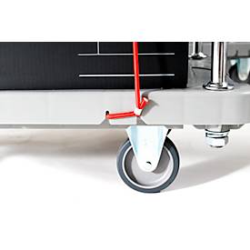 Plattformwagen RuXXac Dandy, bis 180 kg, 2 Lenk- und 2 Bockrollen, inkl. Spannfix-Gummi, ohne Bremsen, Polypropylen