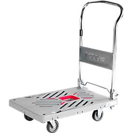 Plattformwagen RuXXac Dandy, bis 180 kg, 2 Lenk- und 2 Bockrollen, inkl. Spannfix-Gummi, ohne Bremsen, Polypropylen