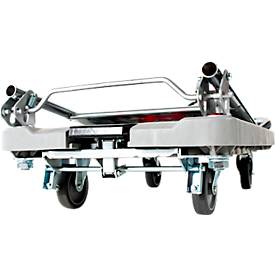 Plattformwagen RuXXac Dandy XL, bis 330 kg, 2 Lenk- und 2 Bockrollen, inkl. Spannfix-Gummi, mit Bremsen, Polypropylen