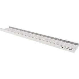 PLAYROOM Wandregal PLAYBOARD, B 800 x T 141 x H 30 mm, Metall & PET, grau