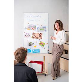 PLAYROOM Whiteboard-Stativ mit Rollen PLAYBOARD Donkey Jr., FSC®-zertifiziertes Birkensperrholz, naturbraun, B 690 x T 410 x H 795 mm