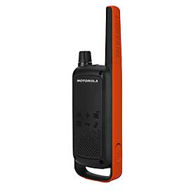 PMR-Funkgeräteset Motorola TALKABOUT T82, 2tlg, lizenzfrei, IPx2, 10 km, 16 Kanäle, schwarz/orange