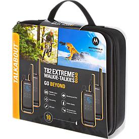 PMR-Funkgeräteset Motorola TALKABOUT T82 Extreme, lizenzfrei, IPx4, 10 km, 16 Kanäle, 4er-Set
