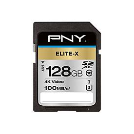 Image of PNY Elite-X - Flash-Speicherkarte - 128 GB - SDXC UHS-I