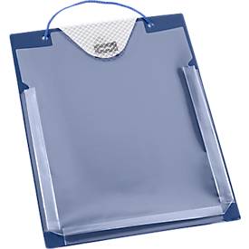 Pochette  A4 - fermeture velcro et soufflet - bleu -10 unités