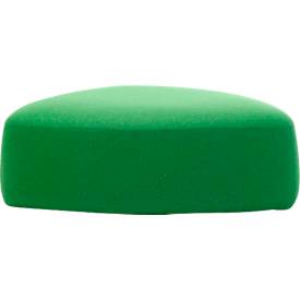 Polstermöbel Leyform GOGO Pouf, groß, oval, B 1240 x T 1090 x H 440 mm, mit Gleitern, Stoffbezug, grün