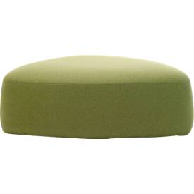 Polstermöbel Leyform GOGO Pouf, groß, oval, B 1240 x T 1090 x H 440 mm, mit Gleitern, Stoffbezug, hellgrün