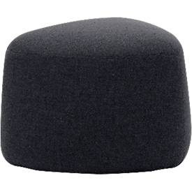 Polstermöbel Leyform GOGO Pouf, klein, oval, B 550 x T 515 x H 440 mm, mit Gleitern, Stoffbezug, anthrazit