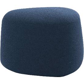 Polstermöbel Leyform GOGO Pouf, klein, oval, B 550 x T 515 x H 440 mm, mit Gleitern, Stoffbezug, dunkelblau