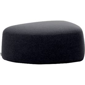 Polstermöbel Leyform GOGO Pouf, mittel, oval, B 980 x T 910 x H 390 mm, mit Gleitern, Stoffbezug, anthrazit