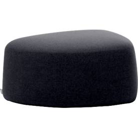Polstermöbel Leyform GOGO Pouf, mittel oval, B 980 x T 910 x H 440 mm, mit Gleitern, Stoffbezug, anthrazit