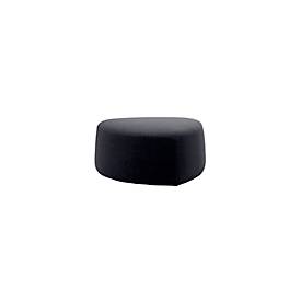 Polstermöbel Leyform GOGO Pouf, mittel oval, B 980 x T 910 x H 440 mm, mit Gleitern, Stoffbezug, anthrazit