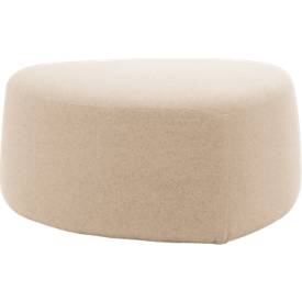 Polstermöbel Leyform GOGO Pouf, mittel, oval, B 980 x T 910 x H 440 mm, mit Gleitern, Stoffbezug, beige