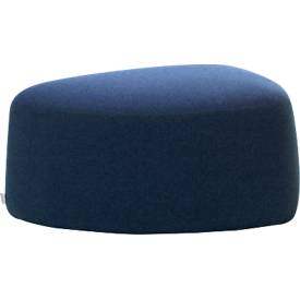 Polstermöbel Leyform GOGO Pouf, mittel, oval, B 980 x T 910 x H 440 mm, mit Gleitern, Stoffbezug, dunkelblau