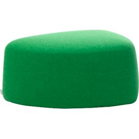 Polstermöbel Leyform GOGO Pouf, mittel, oval, B 980 x T 910 x H 440 mm, mit Gleitern, Stoffbezug, grün