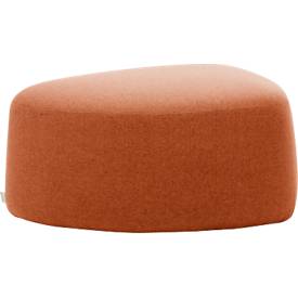 Polstermöbel Leyform GOGO Pouf, mittel, oval, B 980 x T 910 x H 440 mm, mit Gleitern, Stoffbezug, terracottabraun
