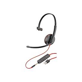 Poly Blackwire 3215 - Blackwire 3200 Series - Headset - On-Ear - kabelgebunden - 3,5 mm Stecker, USB-A