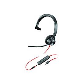 Poly Blackwire 3315 - Blackwire 3300 series - Headset - On-Ear - kabelgebunden - 3,5 mm Stecker, USB-C