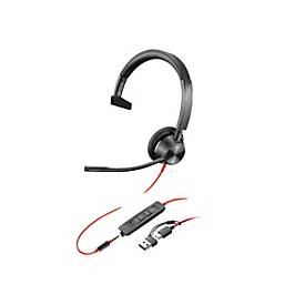 Poly Blackwire 3315 - Blackwire 3300 series - Headset - On-Ear - kabelgebunden - 3,5 mm Stecker, USB-C