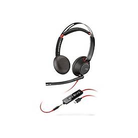 Poly Blackwire 5220 - Headset - On-Ear - kabelgebunden - USB-C, 3,5 mm Stecker - Schwarz