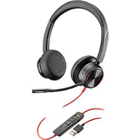 Poly Blackwire 8225 USB-C Stereo-Headset, für Microsoft Teams zertifiziert, + USB-C/A-Adapter