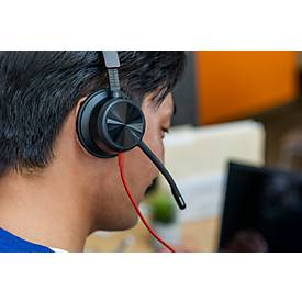 Poly Blackwire 8225 USB-C Stereo-Headset, für Microsoft Teams zertifiziert, + USB-C/A-Adapter