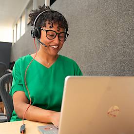 Poly Blackwire 8225 USB-C Stereo-Headset, für Microsoft Teams zertifiziert, + USB-C/A-Adapter