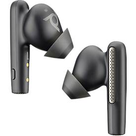 Poly Earbuds Voyager Free 60+ UC, Bluetooth, Noise Cancelling, schwarz, Standard-Etui