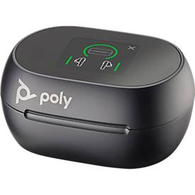 Poly Earbuds Voyager Free 60+ UC, Bluetooth, Noise Cancelling, schwarz, Standard-Etui